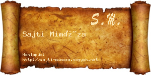 Sajti Mimóza névjegykártya