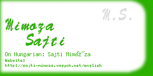 mimoza sajti business card